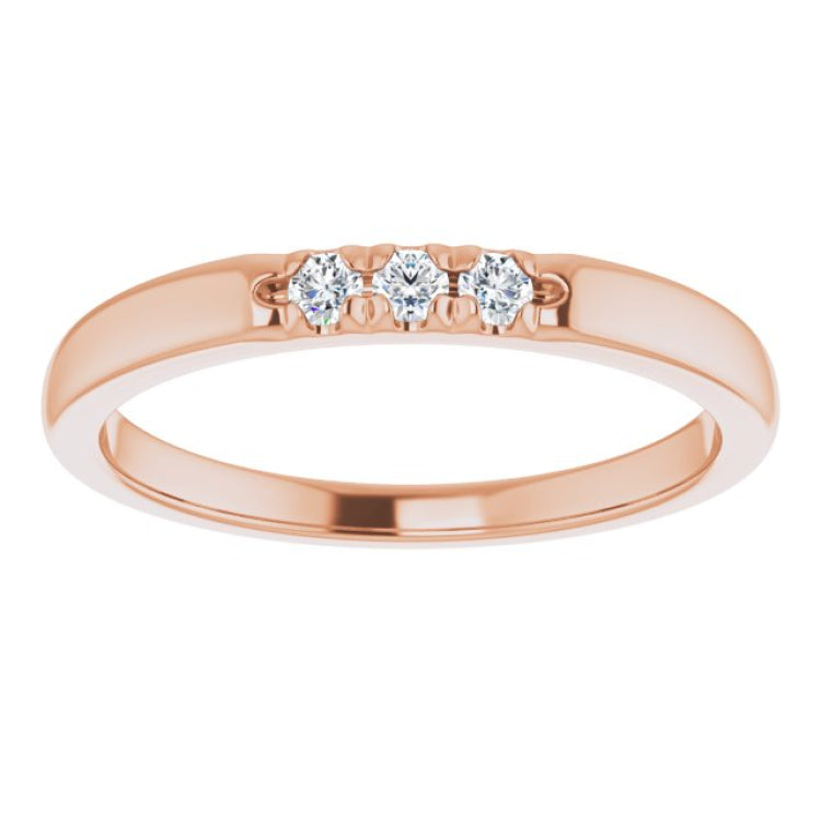 14K Rose .08 CTW Natural Diamond Anniversary Band