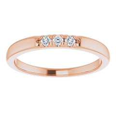 14K Rose .08 CTW Natural Diamond Anniversary Band