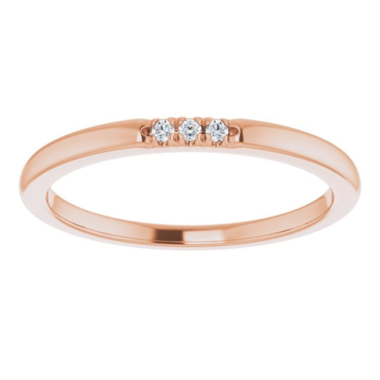 14K Rose .03 CTW Natural Diamond Anniversary Band
