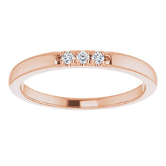14K Rose .05 CTW Natural Diamond Anniversary Band