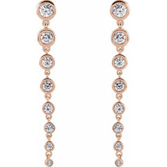14K Rose 1 3/4 CTW Lab-Grown Diamond Earrings