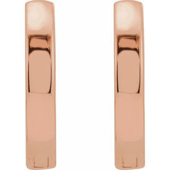 14K Rose Hinged 16 mm Hoop Earrings