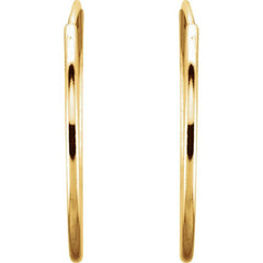 14K Yellow Endless Tube 20 mm Hoop Earring