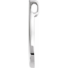 Sterling Silver 22x12 mm Freeform Pendant