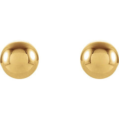 14K Yellow 3 mm Ball Stud Earrings