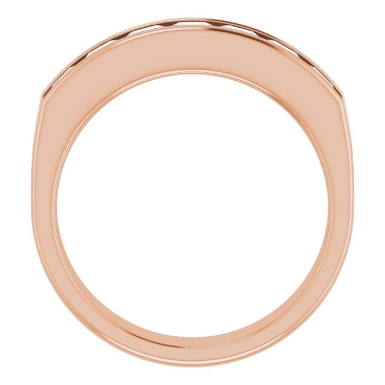 14K Rose 1 3/4 CTW Natural Diamond Band