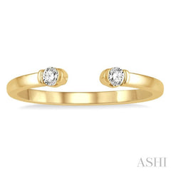 1/10 Ctw Open Center Round Cut Diamond Stackable Petite Ring in 10K Yellow Gold