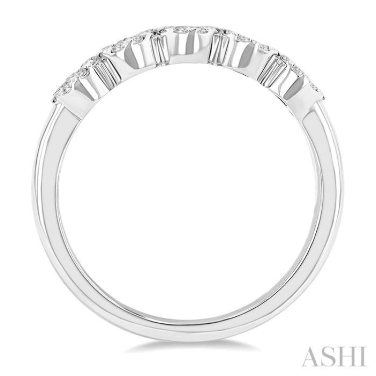 1/3 Ctw 5-Stone Lovebright Round Cut Diamond Band in 14K White Gold