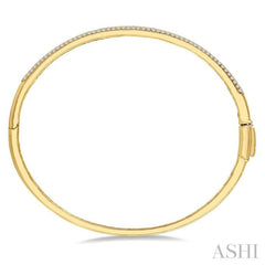 1 Ctw Round Cut Diamond Fashion Bangle in 14K Yellow Gold