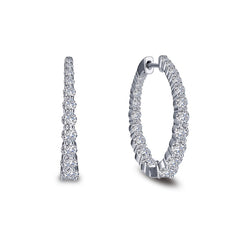 38 mm CTW Hoop Earrings