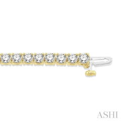 7 Ctw Round Cut Diamond Tennis Bracelet in 14K Yellow Gold