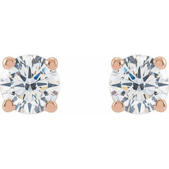 14K Rose 3/4 CTW Lab-Grown Diamond Earrings