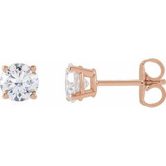 14K Rose 1 1/4 CTW Lab-Grown Diamond Earrings