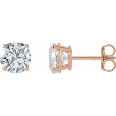 14K Rose 2 CTW Lab-Grown Diamond Earrings
