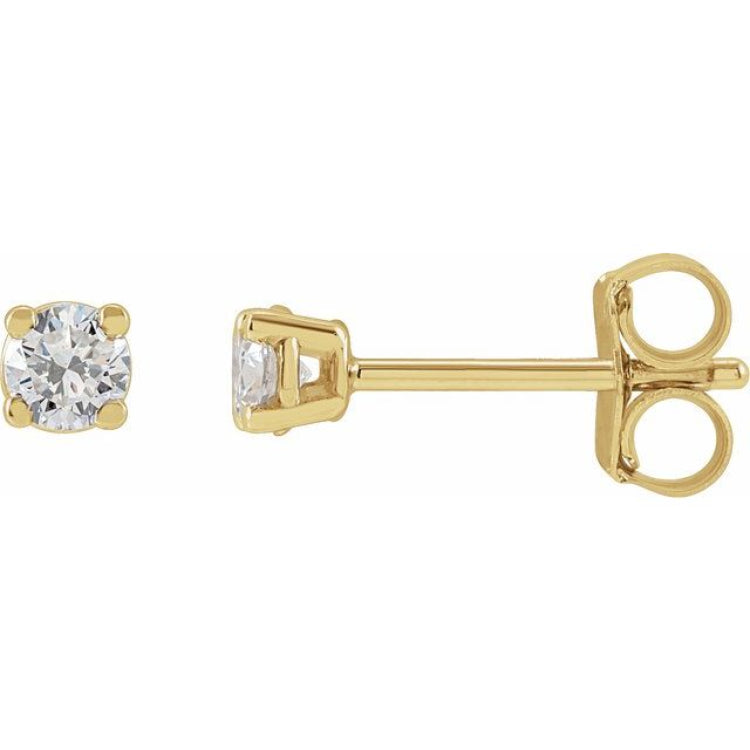 14K Yellow Gold 1/3 CTW Lab-Grown White Diamond Earrings