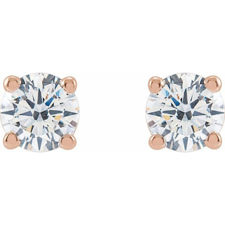14K Rose 3/4 CTW Lab-Grown Diamond Earrings