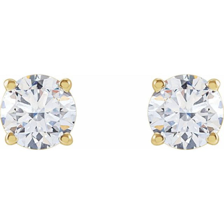 14K Yellow 1 CTW Lab-Grown Diamond Earrings