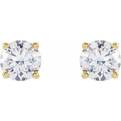 14K Yellow 1 CTW Lab-Grown Diamond Earrings
