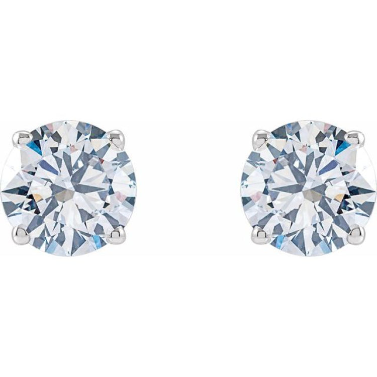 14K White 1 1/4 CTW Lab-Grown Diamond Earrings