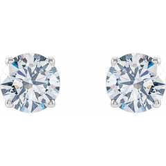 14K White 1 1/4 CTW Lab-Grown Diamond Earrings