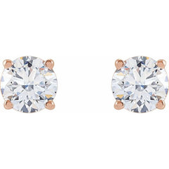 14K Rose 1 1/4 CTW Lab-Grown Diamond Earrings