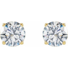 14K Yellow 1 1/2 CTW Lab-Grown Diamond Earrings