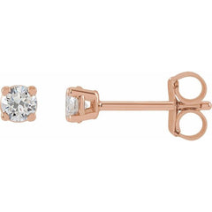 14K Rose 1/4 CTW Lab-Grown Diamond Earrings