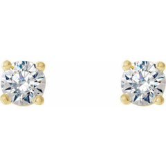 14K Yellow 1/4 CTW Lab-Grown Diamond 4-Prong Stud Earrings