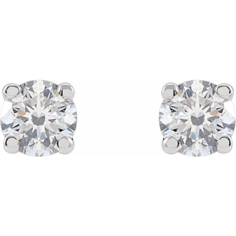 14K White 1/6 CTW Lab-Grown Diamond Earrings