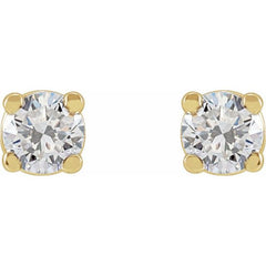 14K Yellow Gold 3 CTW Lab-Grown White Diamond Earrings