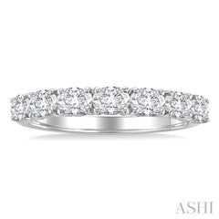 1 Ctw East-West Oval Cut Diamond Fashion Band in 14K White Gold