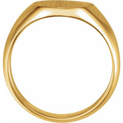 10K Yellow Oval Signet Ring