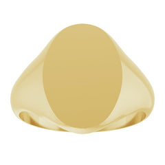 10K Yellow Oval Signet Ring