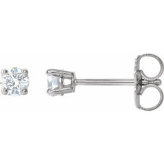 Sterling Silver 1/6 CTW Natural White Diamond Earrings