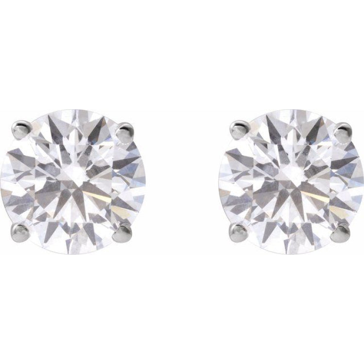 14K White 2 1/2 CTW Lab-Grown Diamond Earrings