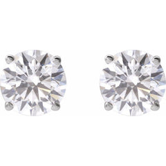 14K White 2 1/2 CTW Lab-Grown Diamond Earrings