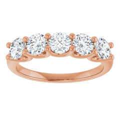 14K Rose 1 1/3 CTW Lab-Grown Diamond Anniversary Band