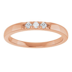 14K Rose 0.08 CTW Lab-Grown Diamond Anniversary Band