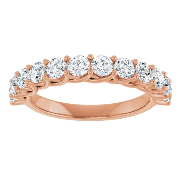 14K Rose 1 CTW Lab-Grown Diamond Anniversary Band