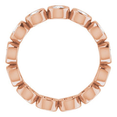 14K Rose 1 CTW Lab-Grown Diamond  Eternity Band Size 5