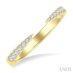 1/5 Ctw Graduated Round Cut Diamond Claw Open Fashion Ring in 10K Yellow Gold