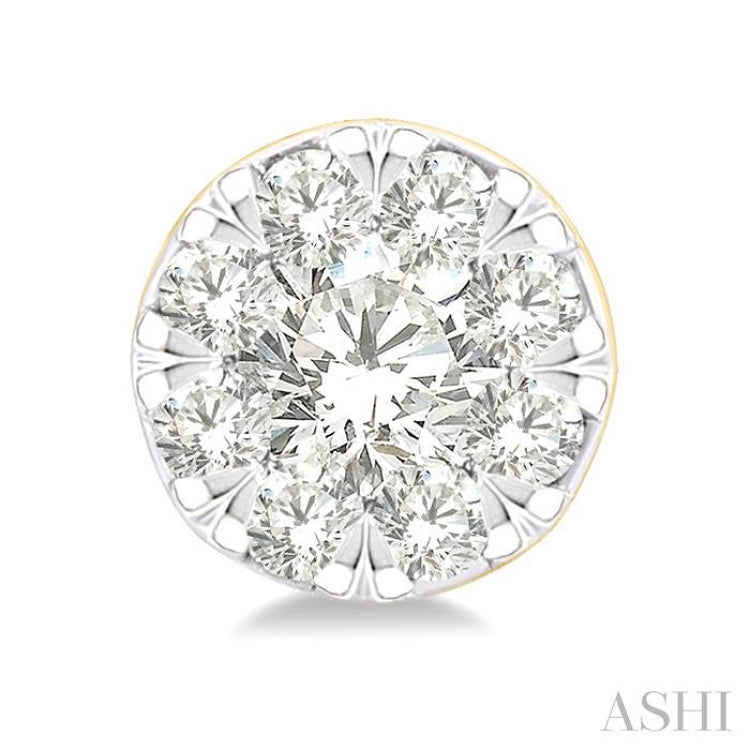 1/6 Ctw Lovebright Petite Round Shape Round Cut Diamond Fashion Stud Earrings in 10K Yellow Gold