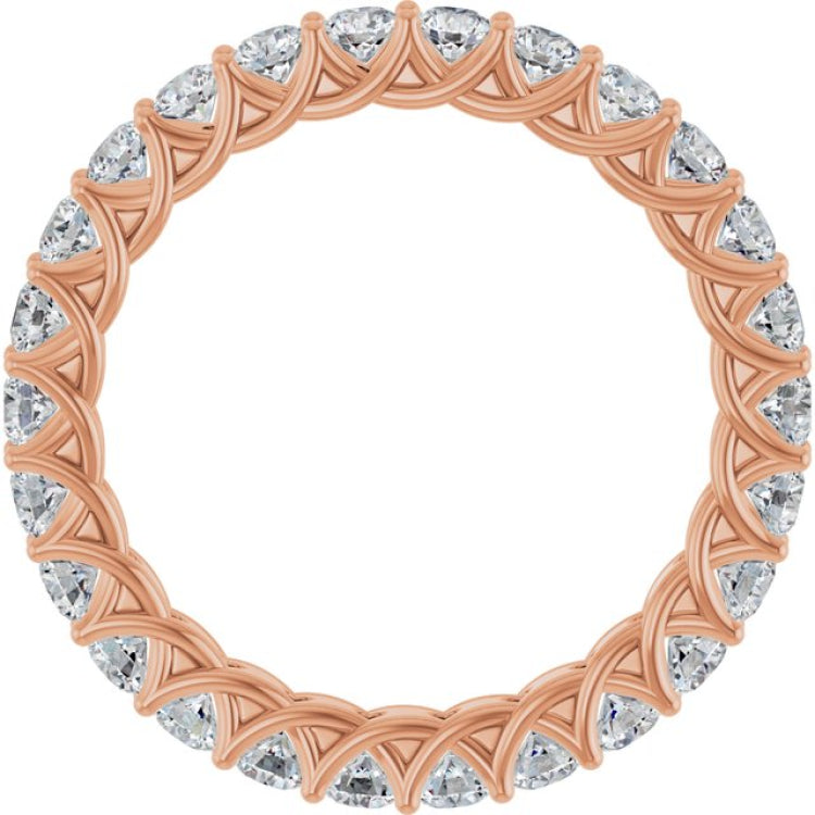 14K Rose 1 1/2 CTW Lab-Grown Diamond  Eternity Band