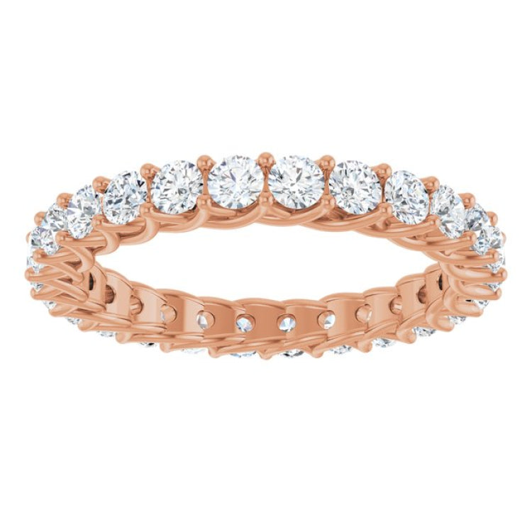 14K Rose 1 3/8 CTW Lab-Grown Diamond  Eternity Band