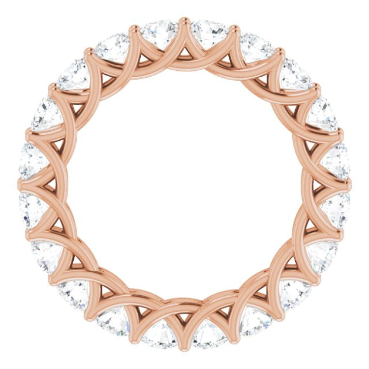 14K Rose 1 7/8 CTW Lab-Grown Diamond  Eternity Band