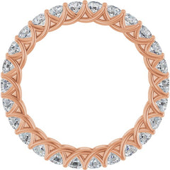 14K Rose 1 1/2 CTW Natural Diamond Eternity Band
