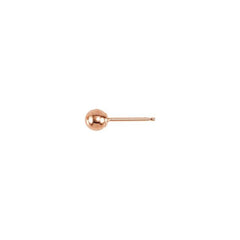 14K Rose 4 mm Ball Earring