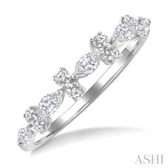 1/2 Ctw Scatter Marquise and Round Cut Diamond Fashion Band in 14K White Gold