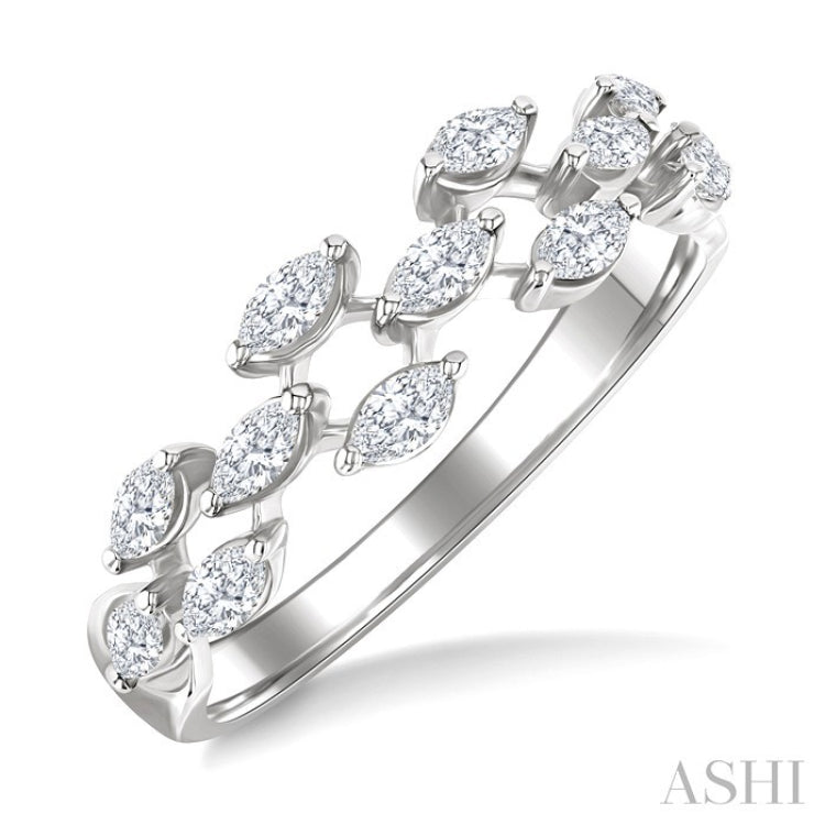 1/2 Ctw Scatter Marquise Cut Diamond Fashion Band in 14K White Gold